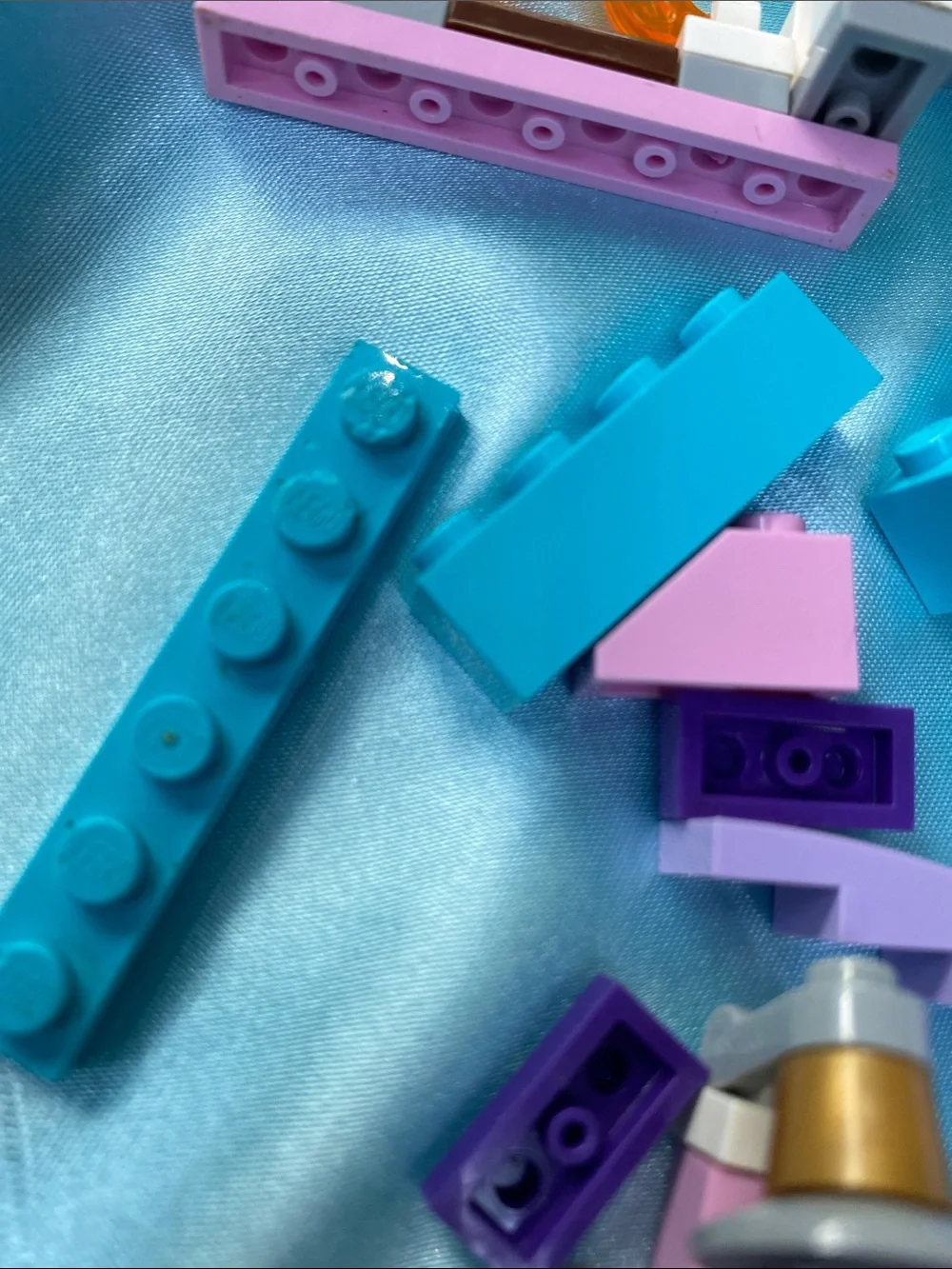 Legos bricks bundle pink purple turquoise gray